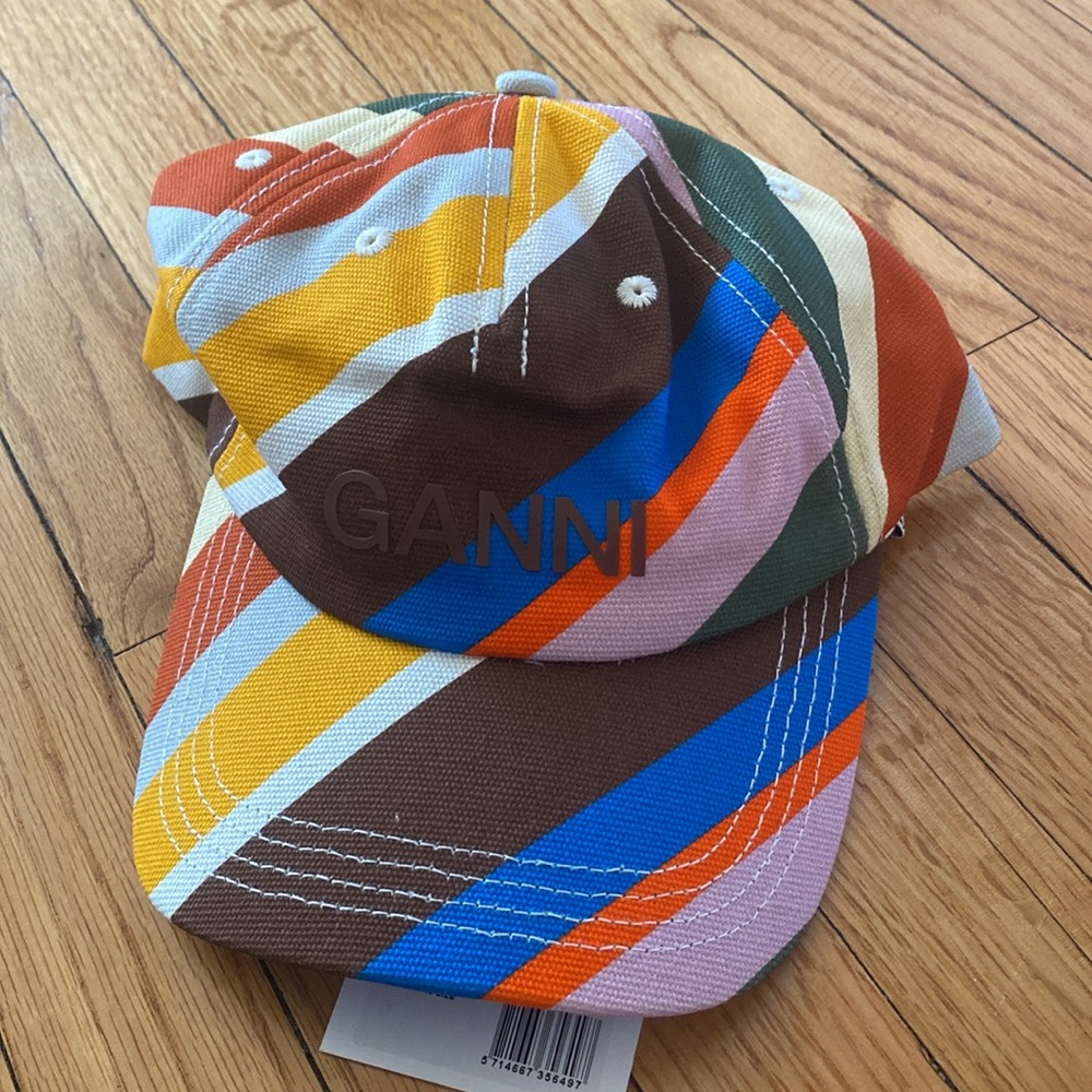 Ganni Stripped Hat - Picture 5 of 5